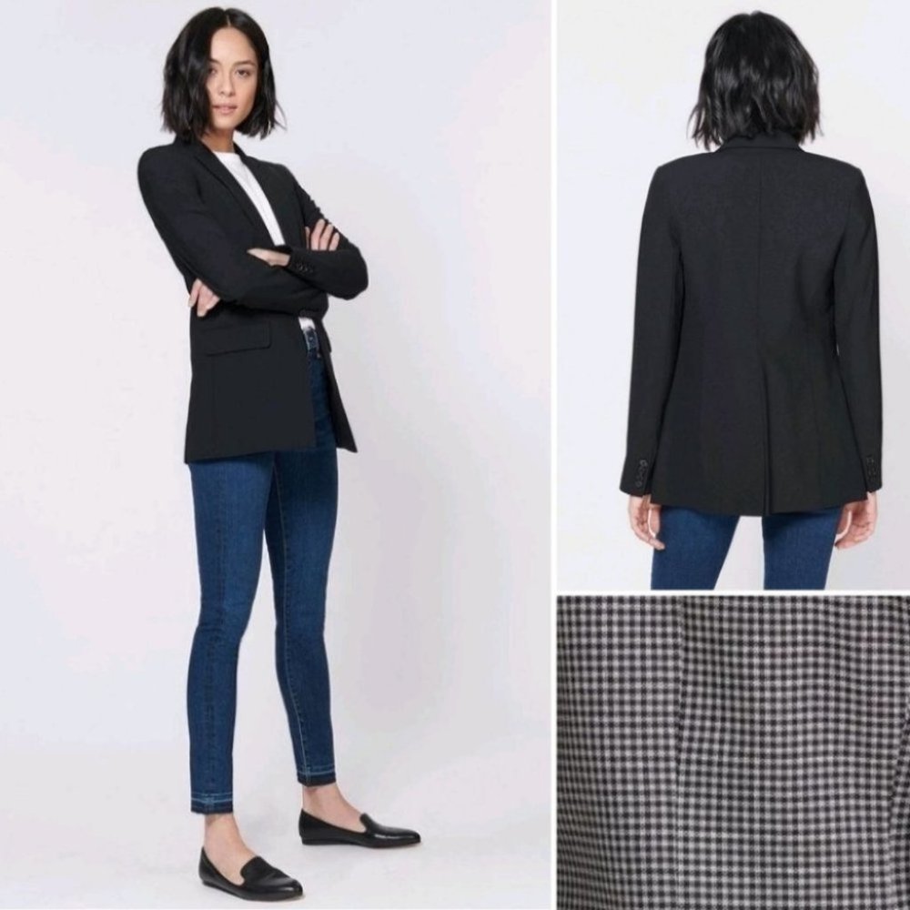 NWT! VERONICA BEARD LONG & LEAN Houndstooth DICKEY JACKET Size 8 - Picture 8 of 16